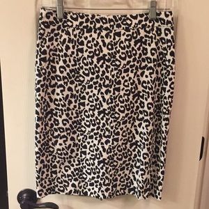 Ann Taylor Leopard Pencil Skirt